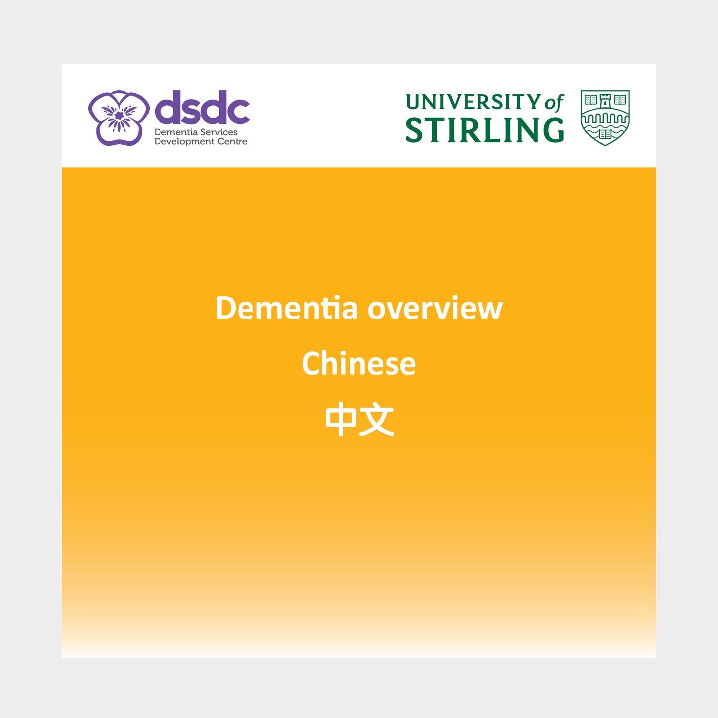 Dementia overview - Chinese