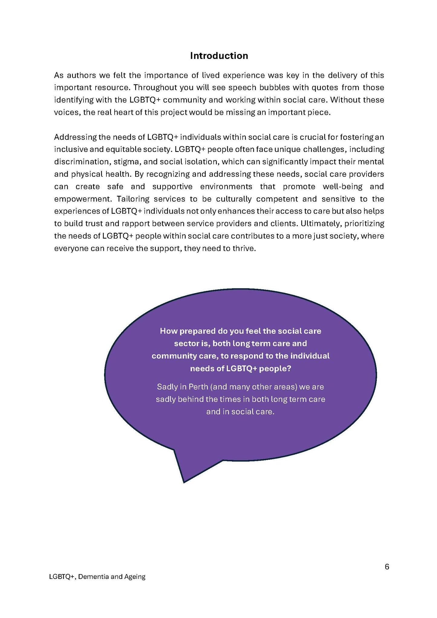 LGBTQ+, Dementia and Ageing